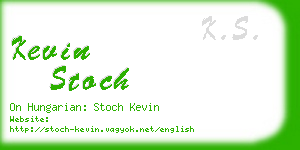 kevin stoch business card